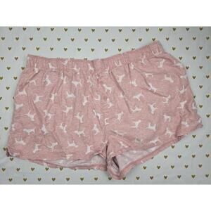 Victorias Secret PINK DOGS Cute LARGE Sleep Shorts Boxers Pajama Bottoms